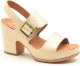 San Carlos Heeled Sandals Cream Lino