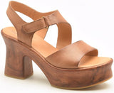 Cantal Heeled Sandals Brown Terra
