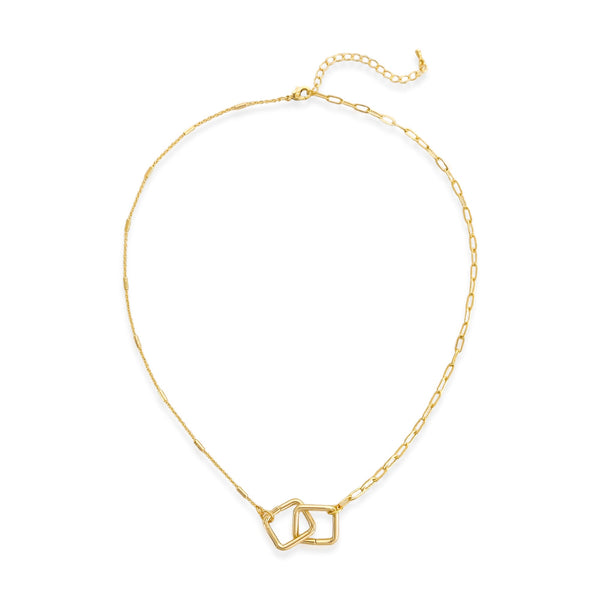 Dainty Square Links Necklace