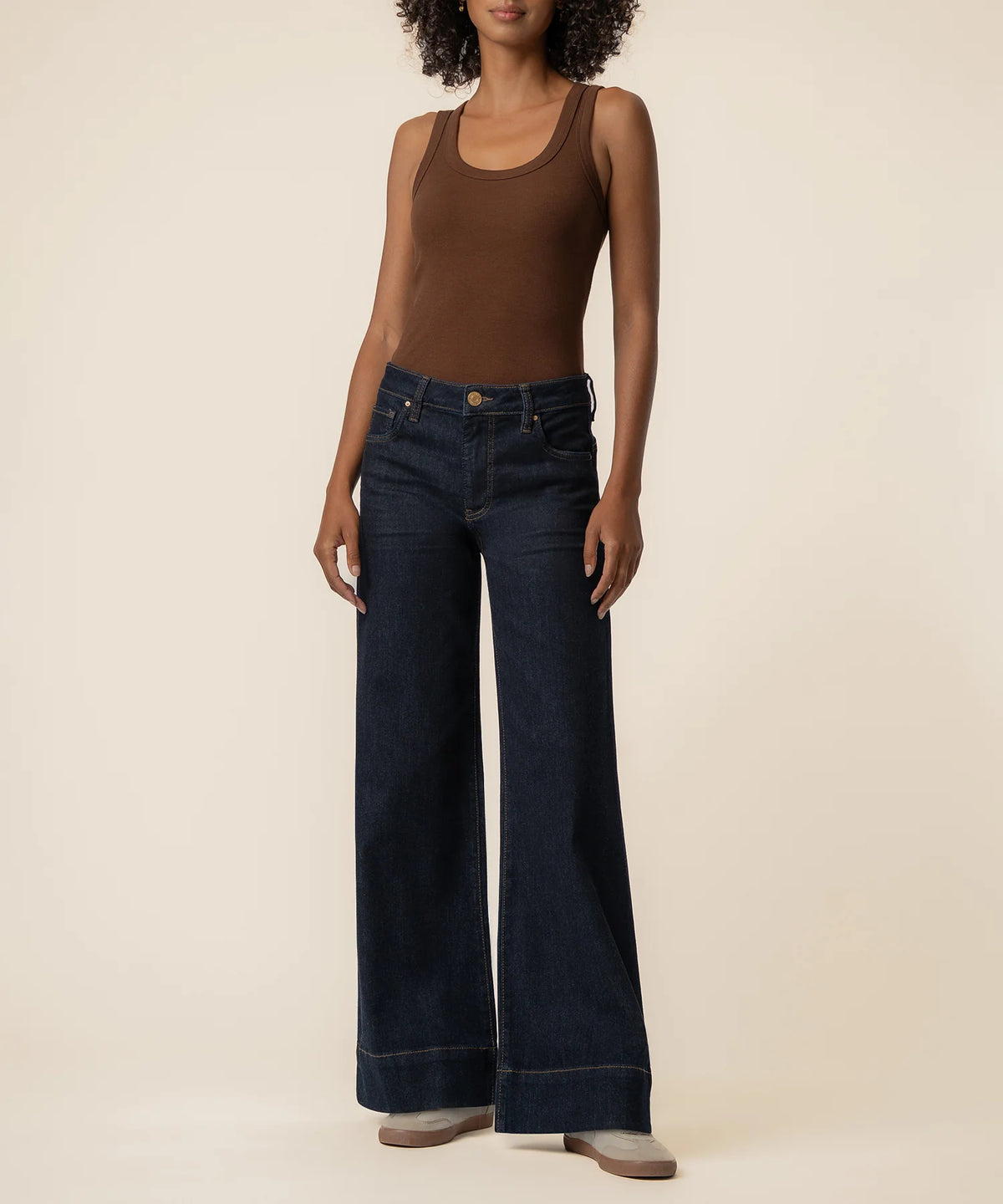 Maya High Rise Fab Ab Wide Leg Jeans