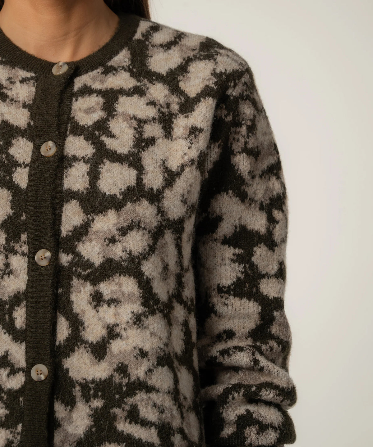 Sadie Animal Print Sweater Cardigan