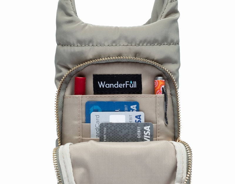 HydroBag Crossbody Seafoam Gray Glossy | Gray Patterned