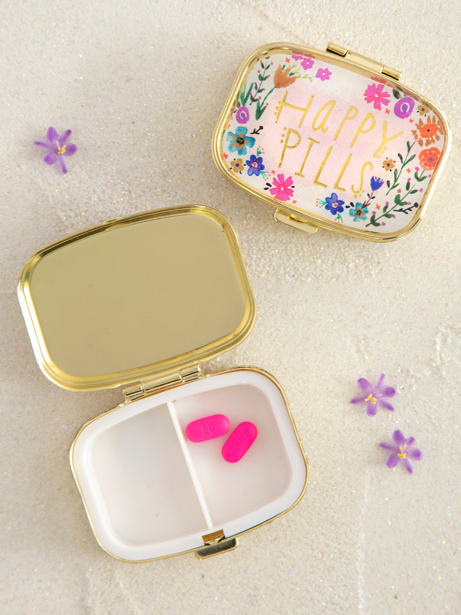 Happy Pills Square Pill Box