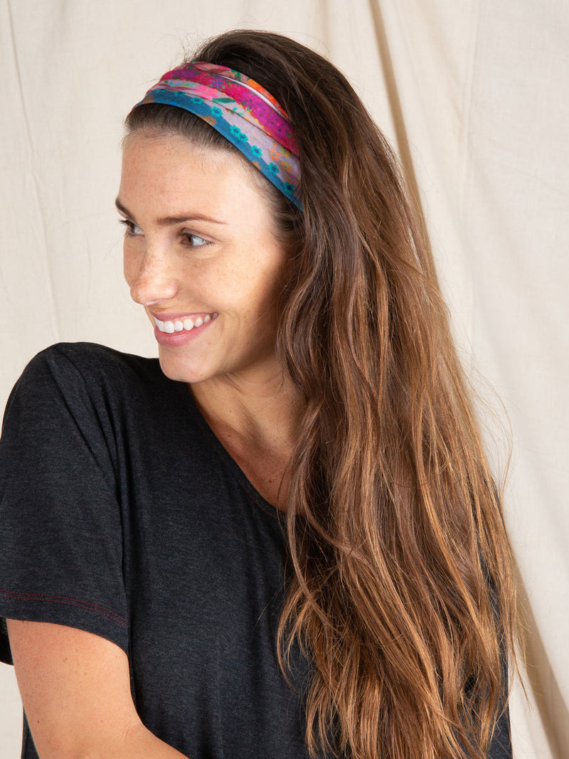 Half Boho Bandeau Black White Daisies