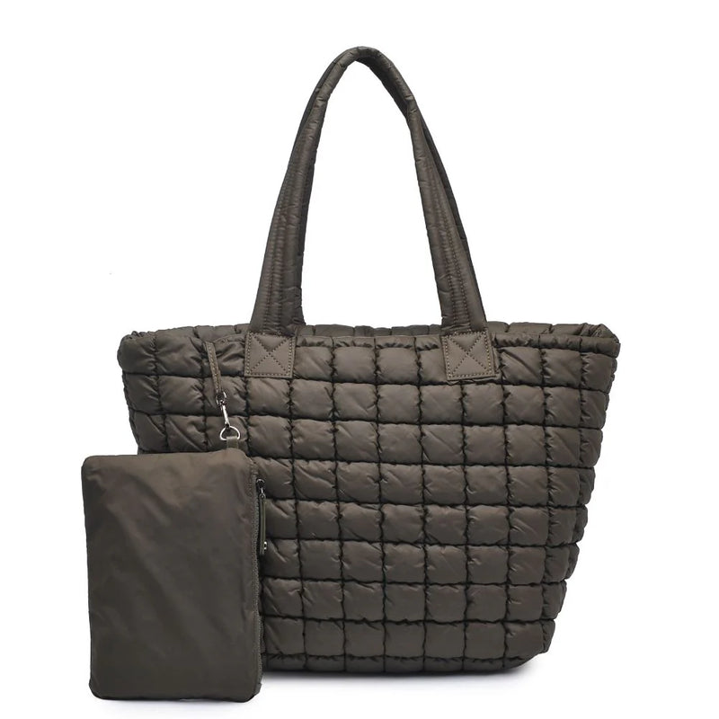 Breakaway Puffer Tote Olive