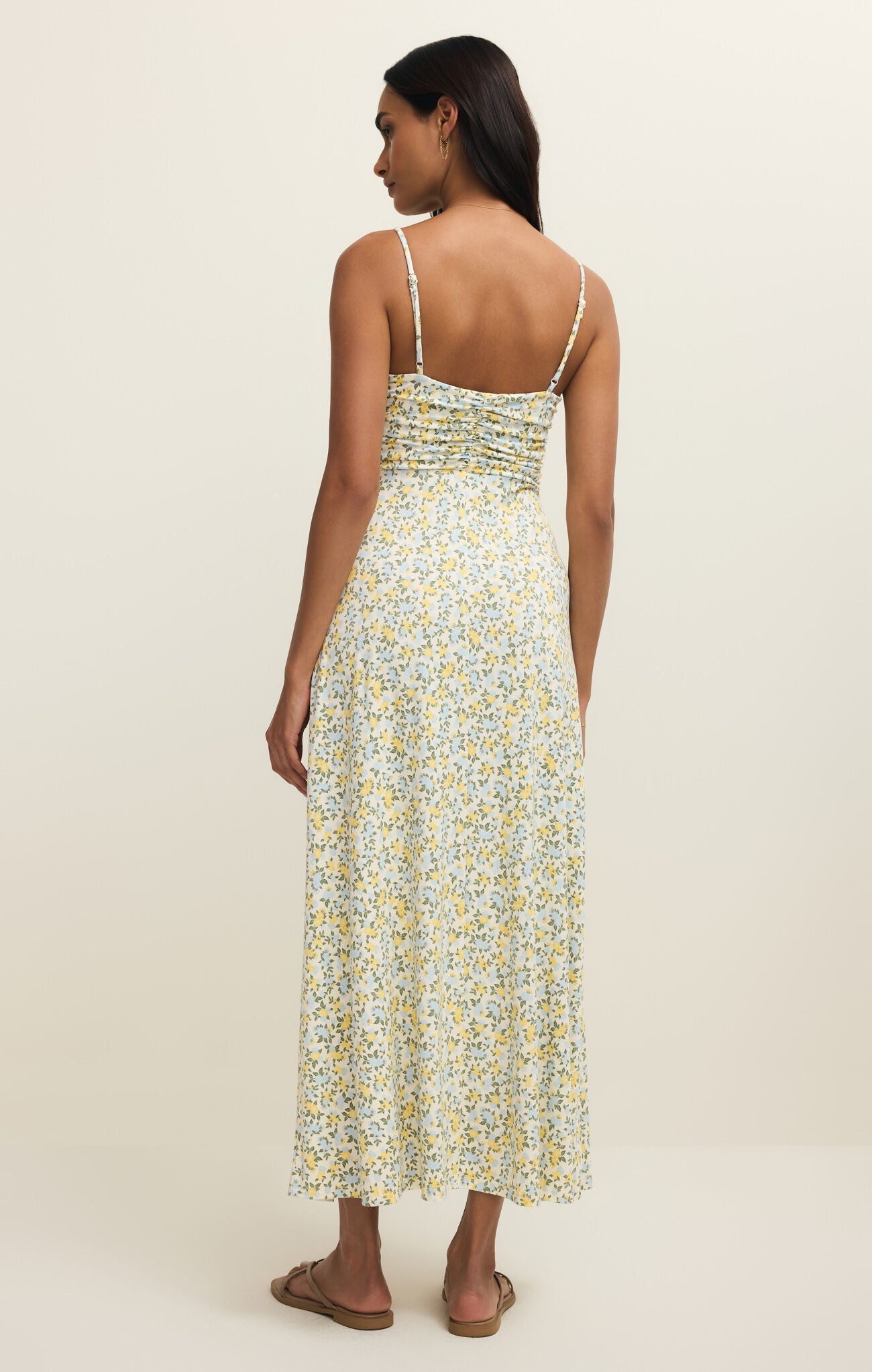 Faya Idra Ditsy Maxi Dress Cloud