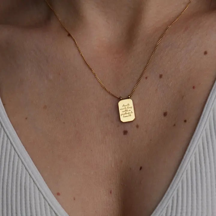 18k Gold Dipped Pendant Inspiration Necklace
