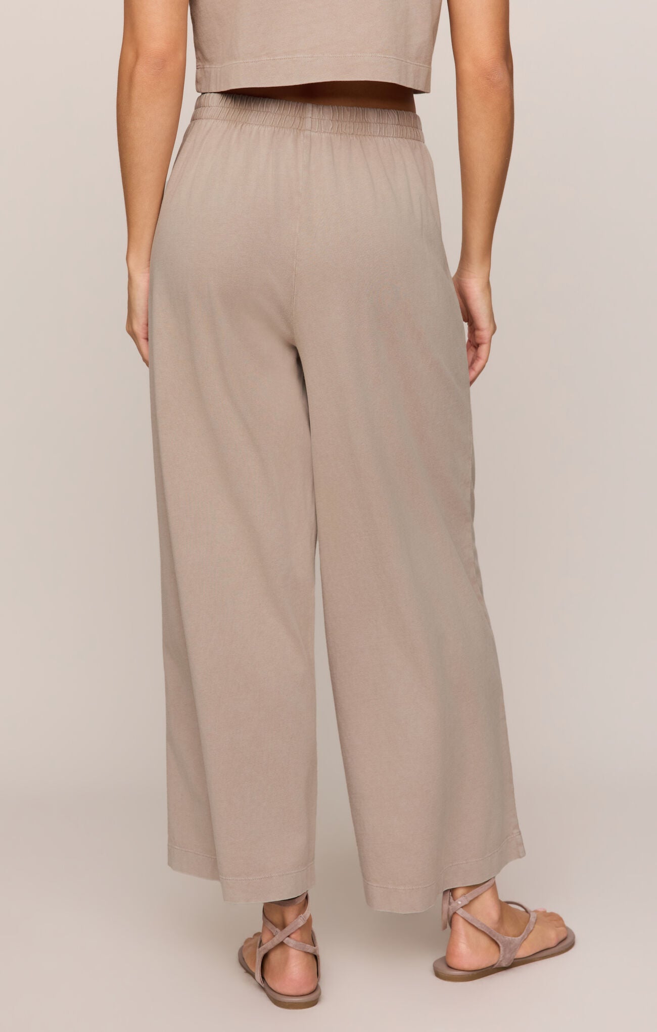 Scout Jersey Flare Pants Stone Gray