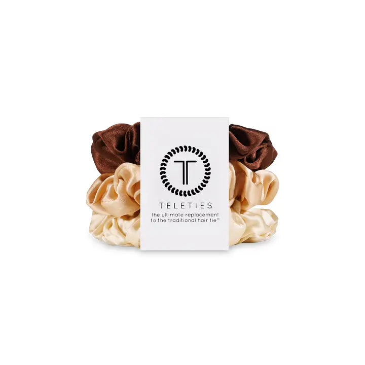 Teleties Silk Hair Scrunchie Small 3 Pack For The Love Of Nude