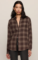 River Plaid Button Up Dark Roast