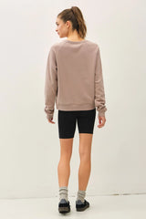 Washed Cotton Modal Fleece Sweatshirt Stone