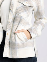 Santa Fe Jacket Ivory Brown Plaid