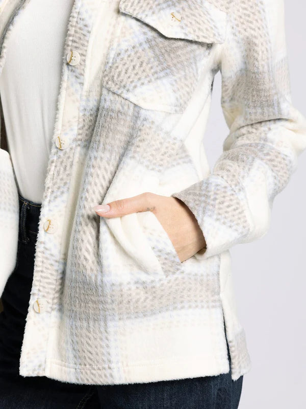 Santa Fe Jacket Ivory Brown Plaid