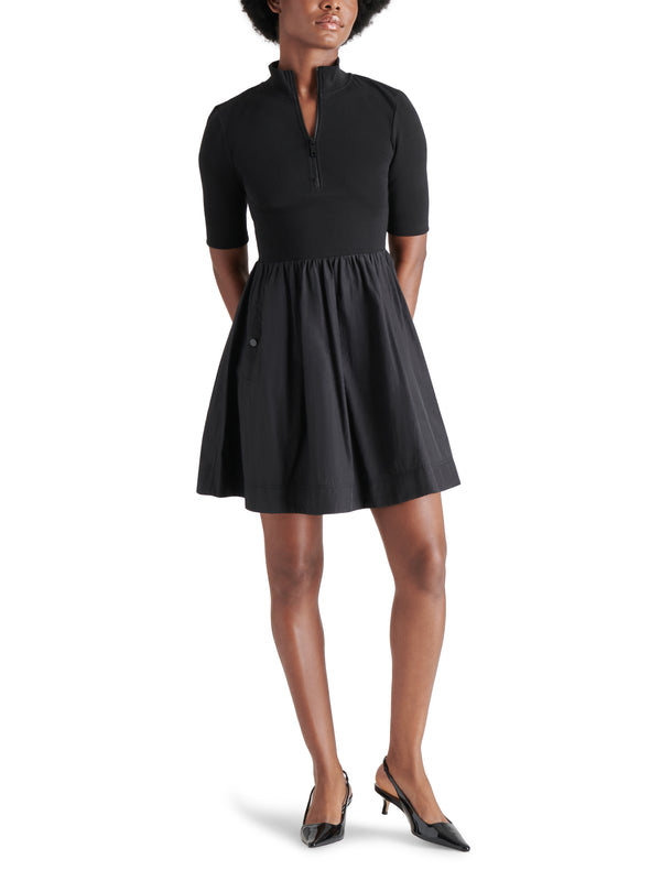 Berlina Mix Media Mini Dress Black