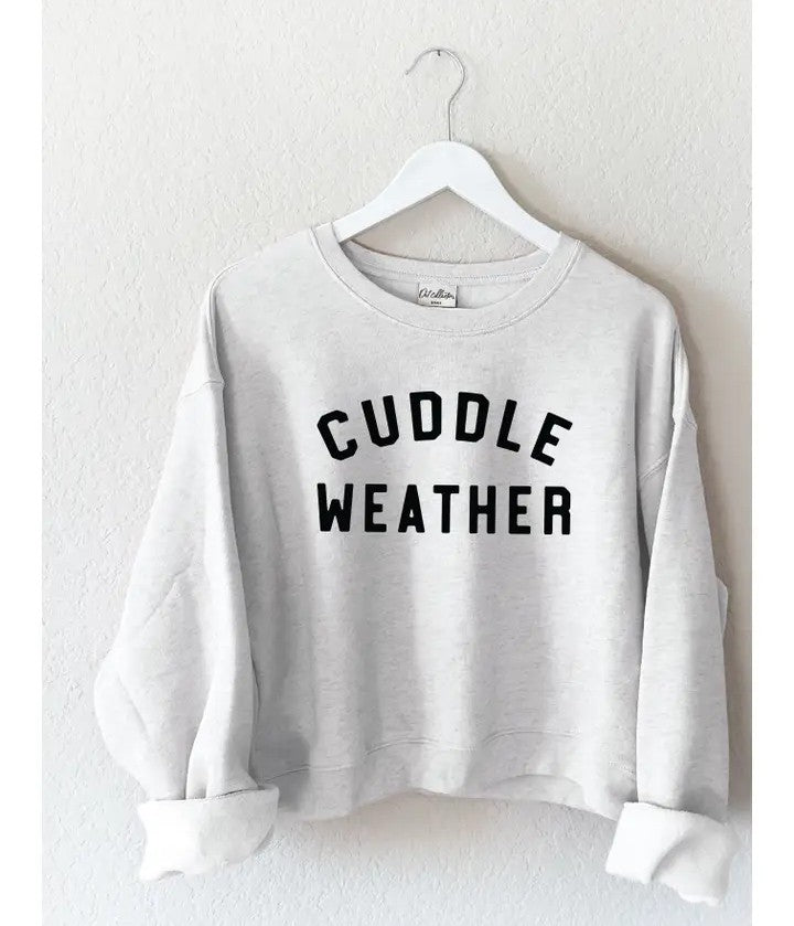 Cuddle Weather Mid Graphic Sweatshirt White Heather