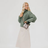 Ellie Crossbody Bag Metallic Gunmetal Grey