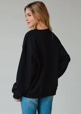Day Drinking Boucle Sweatshirt Black