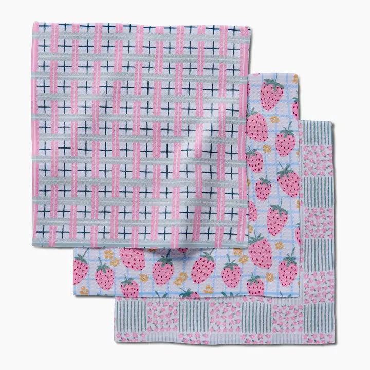 Geometry Dishcloth Set Spring Picnic Day