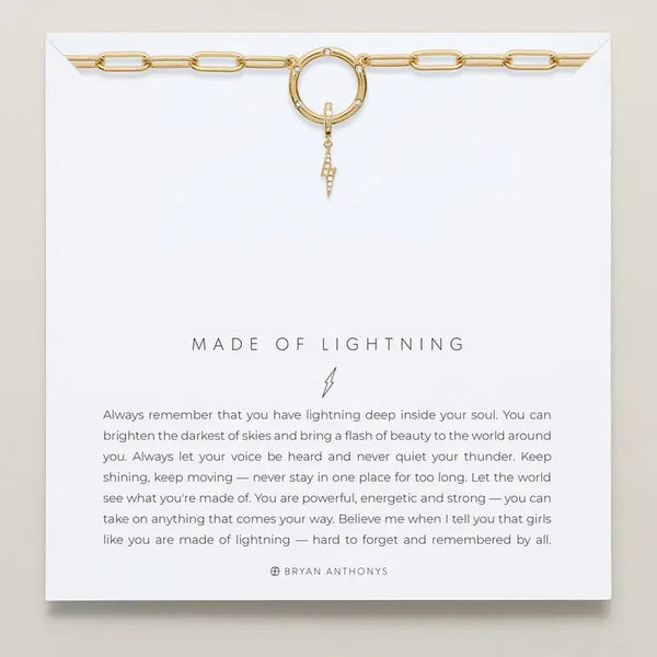 Made of Lightning Charm Necklace