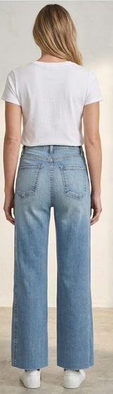 Charlotte High Rise Raw Hem Wide Leg Jeans Artisan