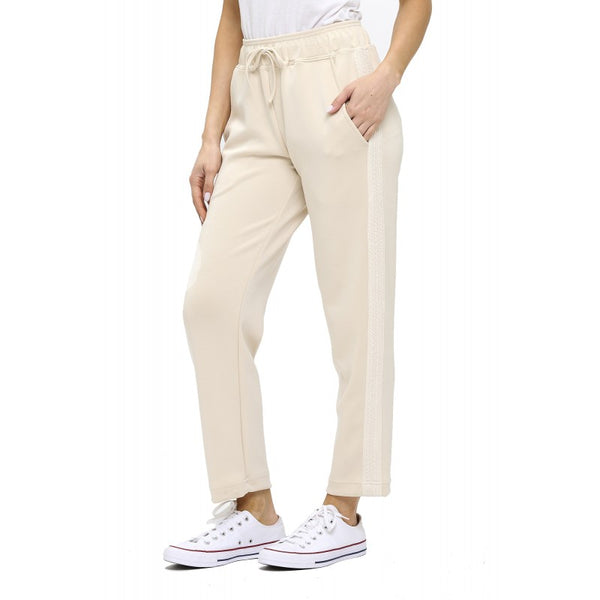 Cable Detailed Scuba Straight Leg Pants