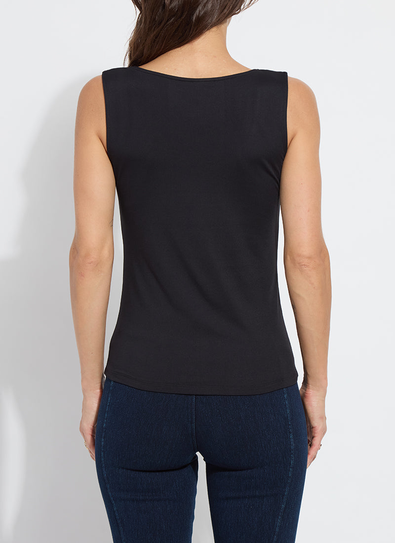 Evie Scoop Neck Tank Black