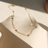 Pearl Cosette Chain Necklace