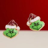 Grinch Stud Earrings - Red