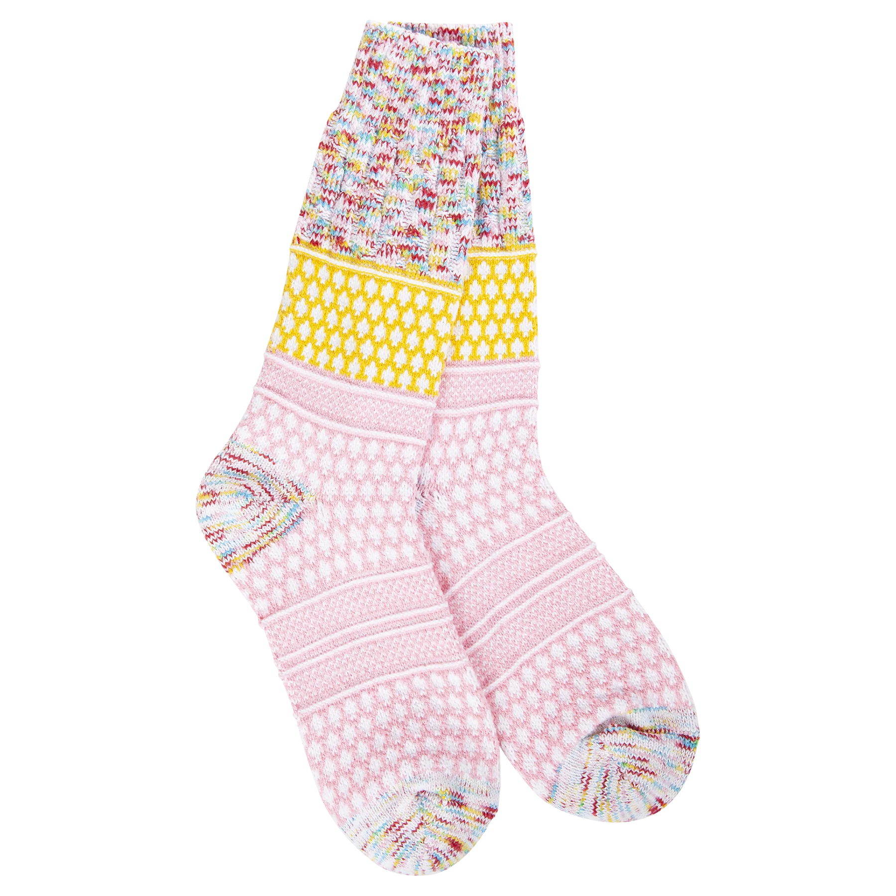 Weekend Gallery Textured Crew Sock Whimsical Multi