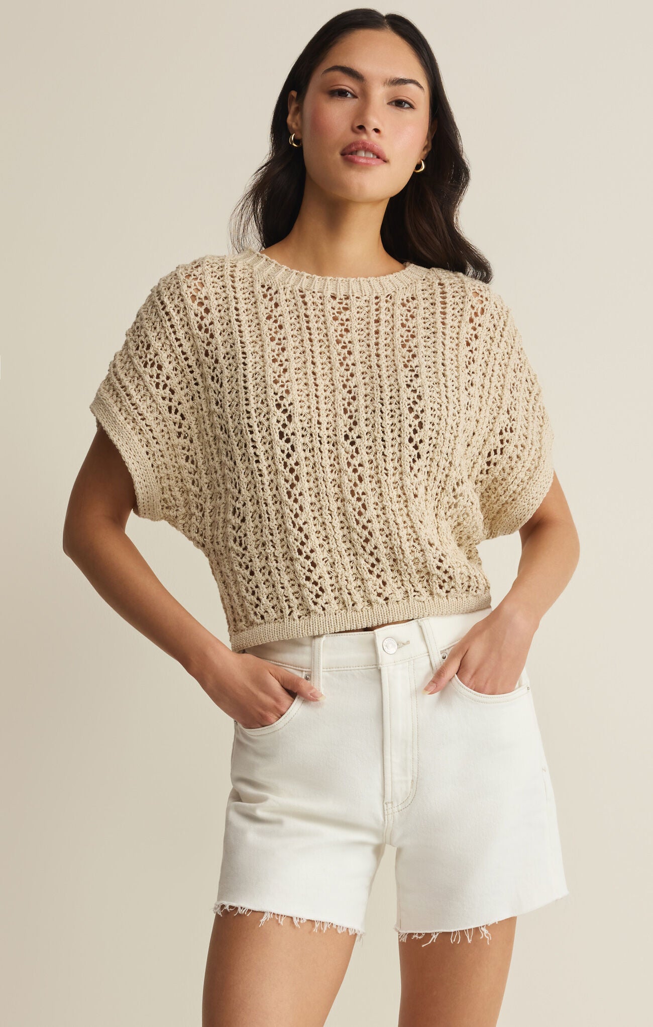 Ballast Crochet Top Natural