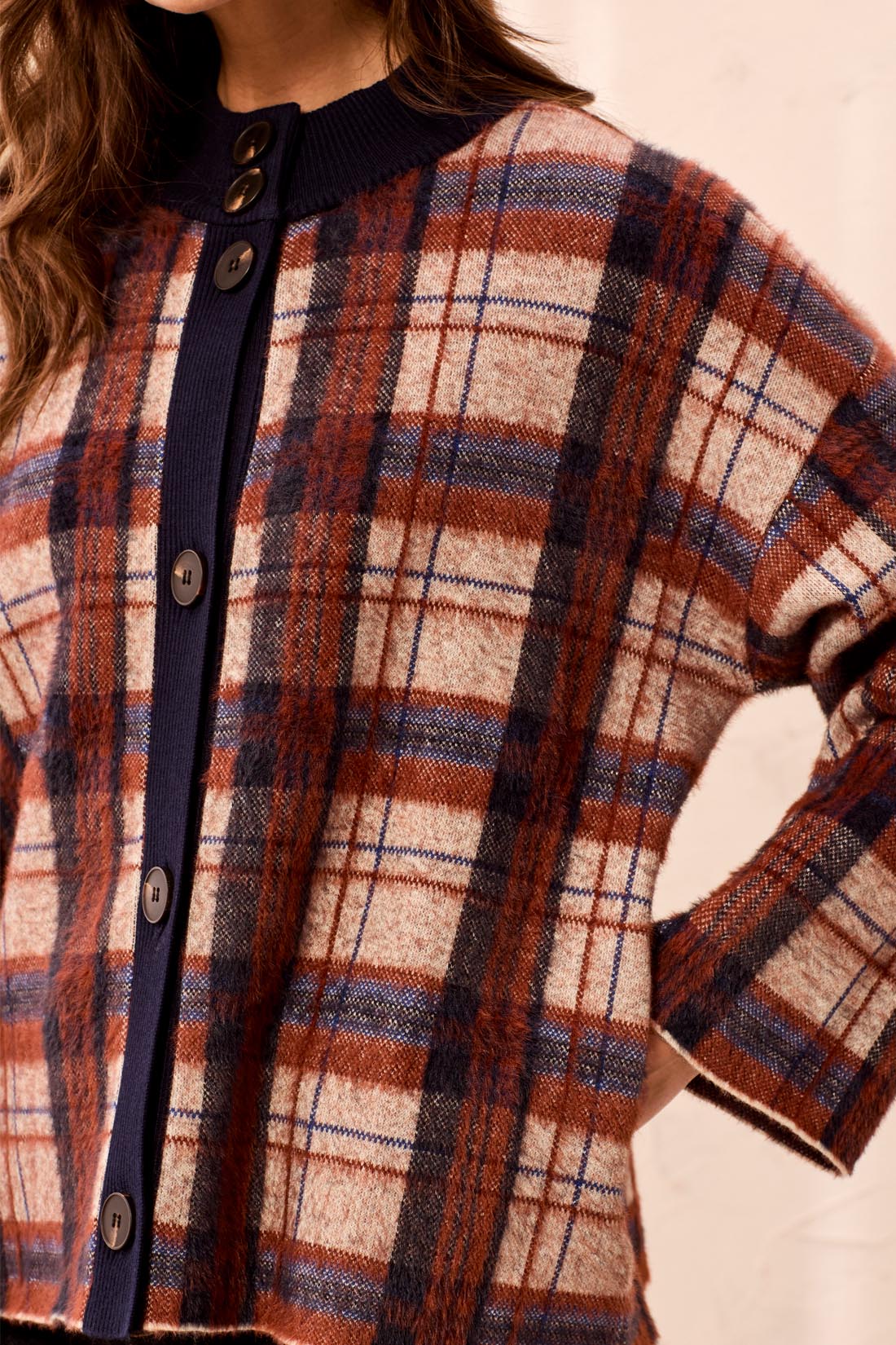 Mock Neck Sweater Cardigan Stellar