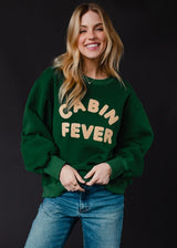 Hello Fall Boucle Sweatshirt Green