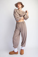Rousey Single Pocket Balloon Jogger Set Mocha