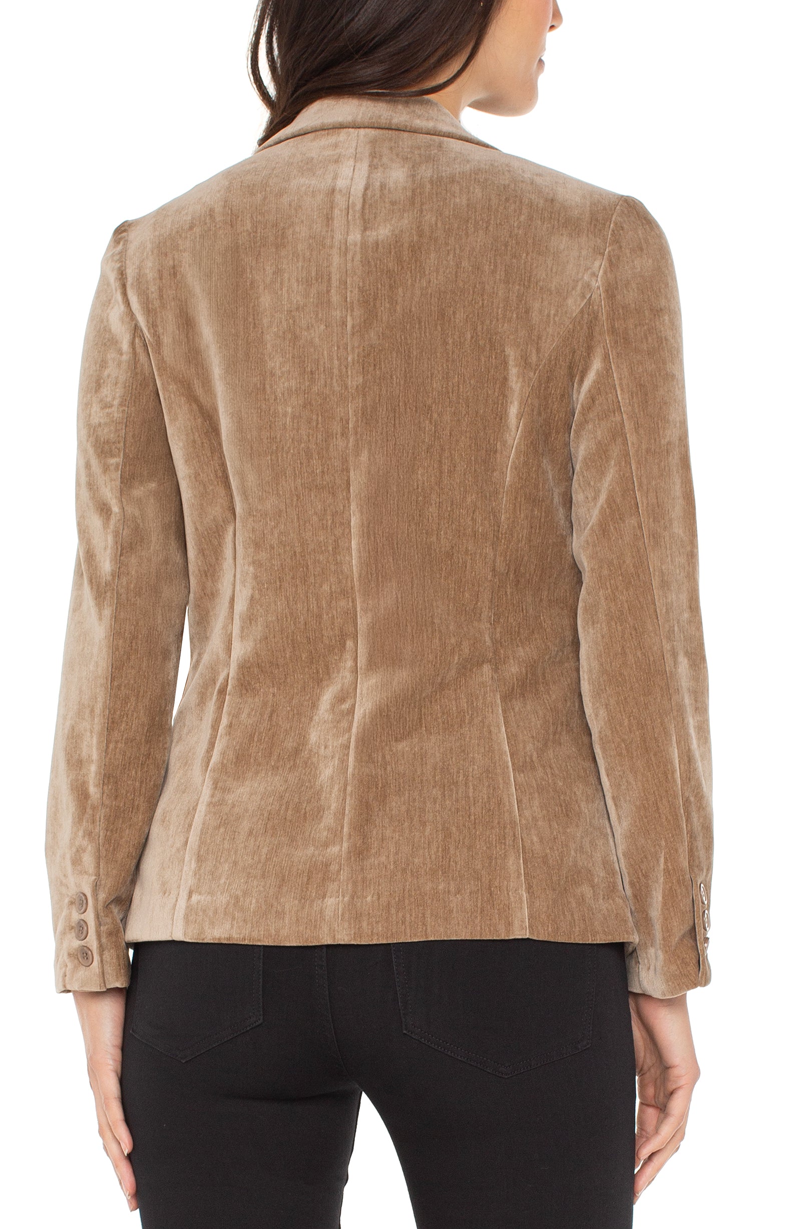 Fitted Notch Collar Printed Blazer Harvest Khaki