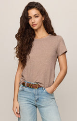 Junie Slub Tee Shirt Heather Ash