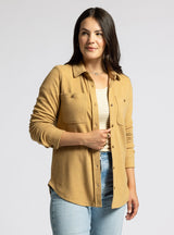 Lewis Button Up Shirt Iced Coffee