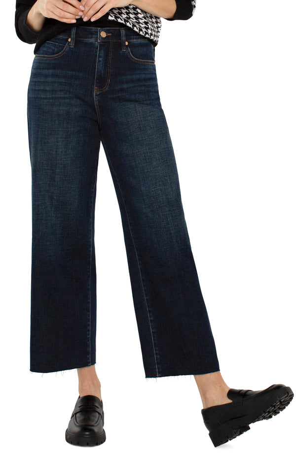 Stride High Rise Crop Wide Cut Hem Jeans Eastmoor