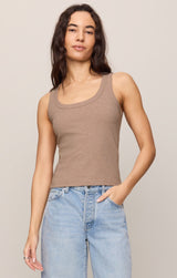 Rowe Scoop Tank Heather Ash