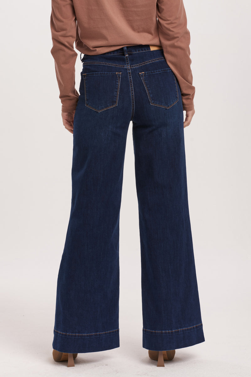 Fiona Wide Leg Super High Rise Clean Hem Jeans Star Demand