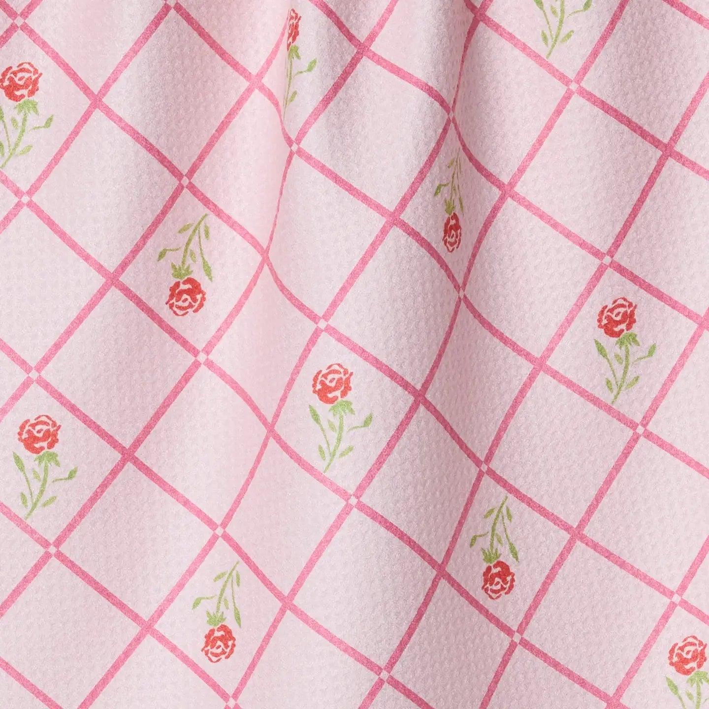 Geometry Tea Towel Rose Lattice