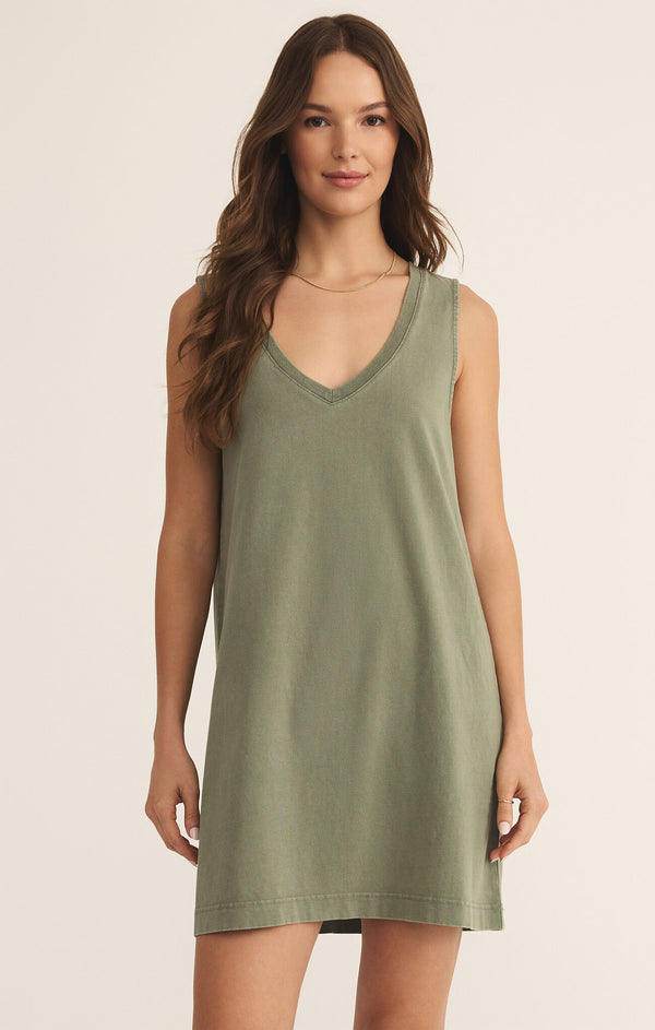 Sloane Vneck Mini Dress Avocado