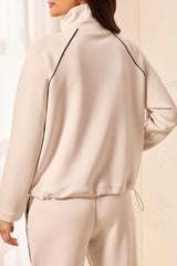Raglan 3/4 Zip Popover Top Sand Dune