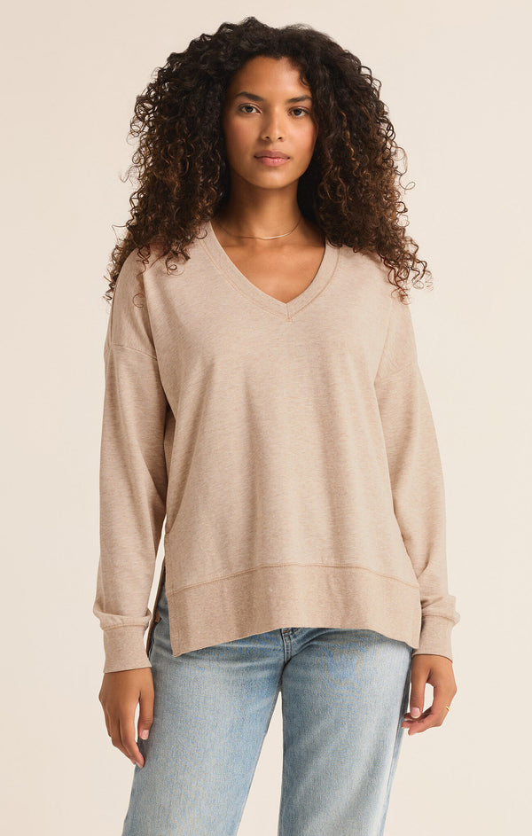 Modern Vneck Weekender Oatmeal Heather
