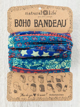 Full Boho Bandeau Dusty Blue American Flag