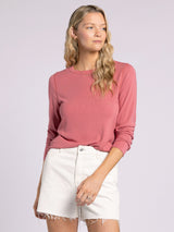 Stacy Long Sleeve Top Slate Rose