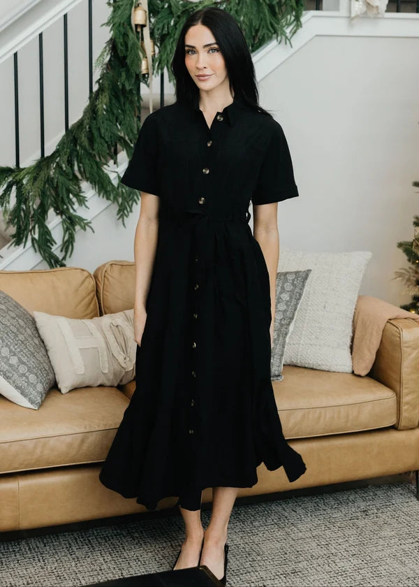 The Winston Midi Dress Black