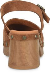 Tribeca Suede Platform Clogs Tan