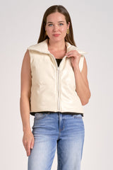 Reversible Sherpa Vest White + Black