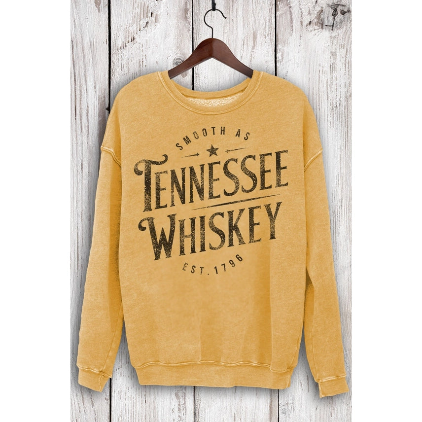 Tennessee Whiskey Mineral Wash Sweatshirt Mustard