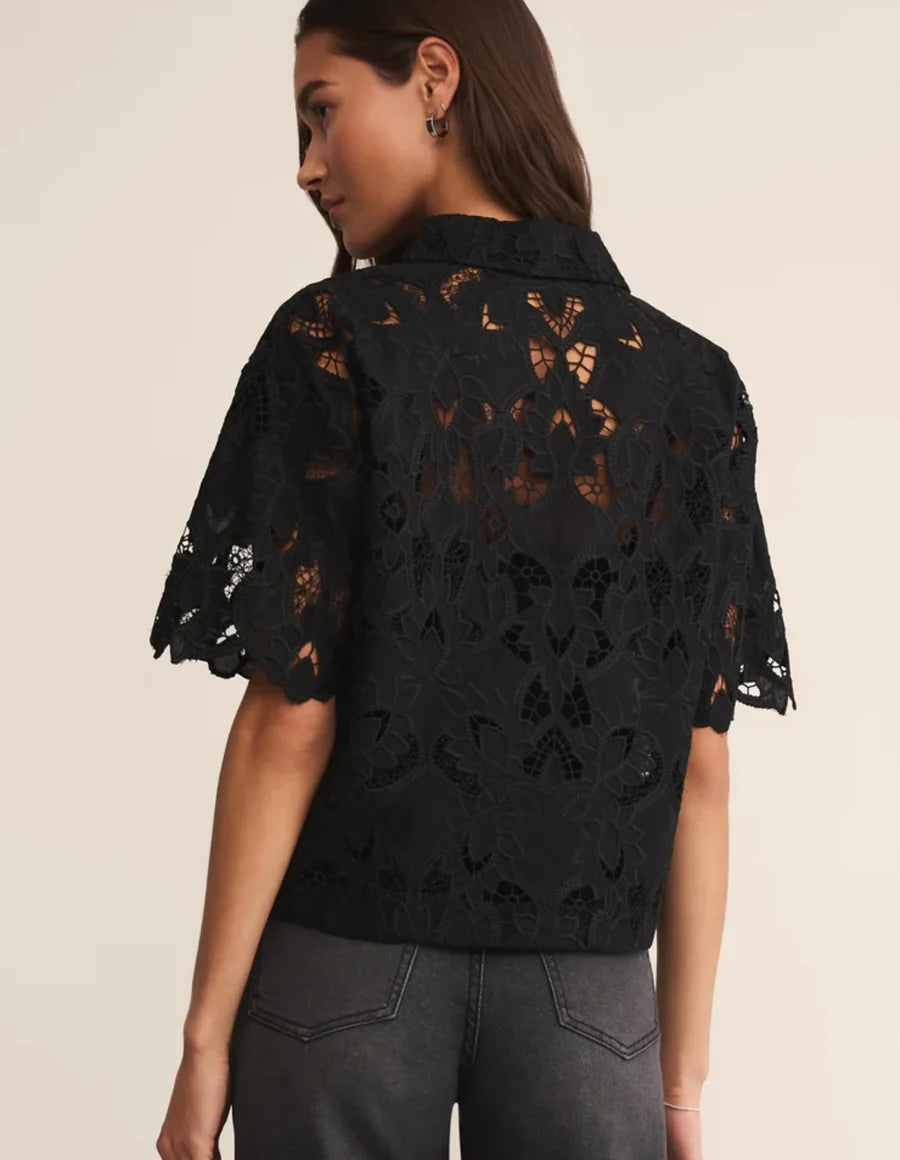 Midnight Lace Top Black